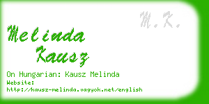 melinda kausz business card